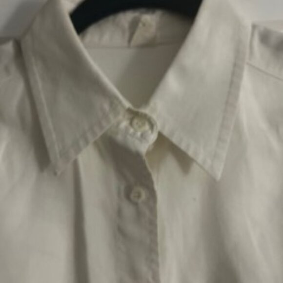 JCREW White Tailored Button Down with Cuff Long Sleeves, Size 8 - Picture 2 of 2